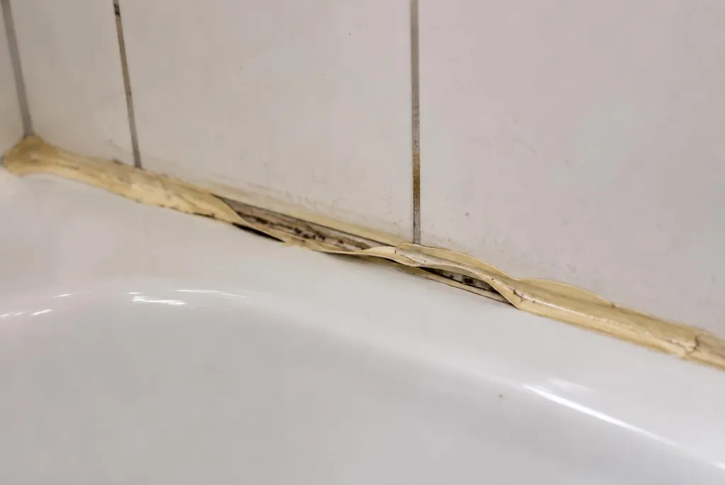 Kitbedrijf Odijk – loslatende kit naast het bad